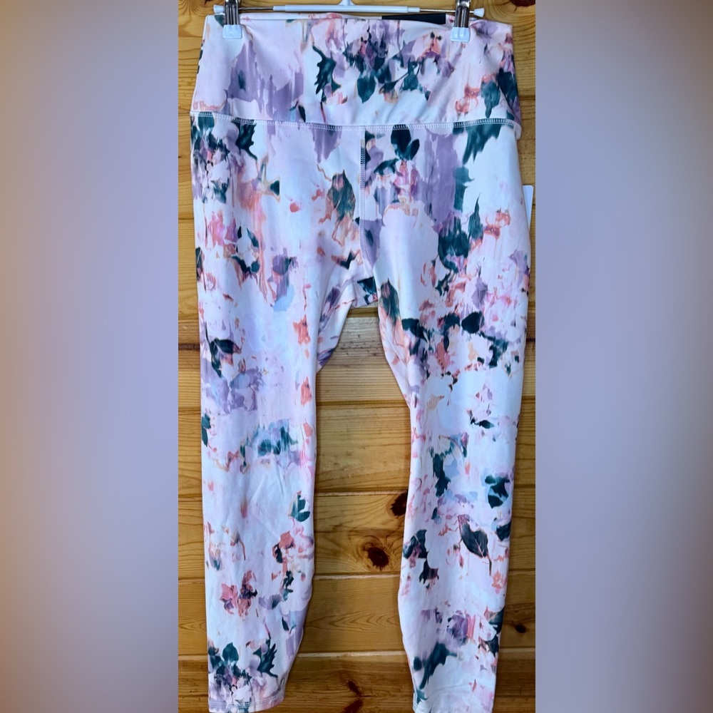 RBX High Waisted Full Length Leggings - Pink and Purple Abstract - Picture 6 of 6